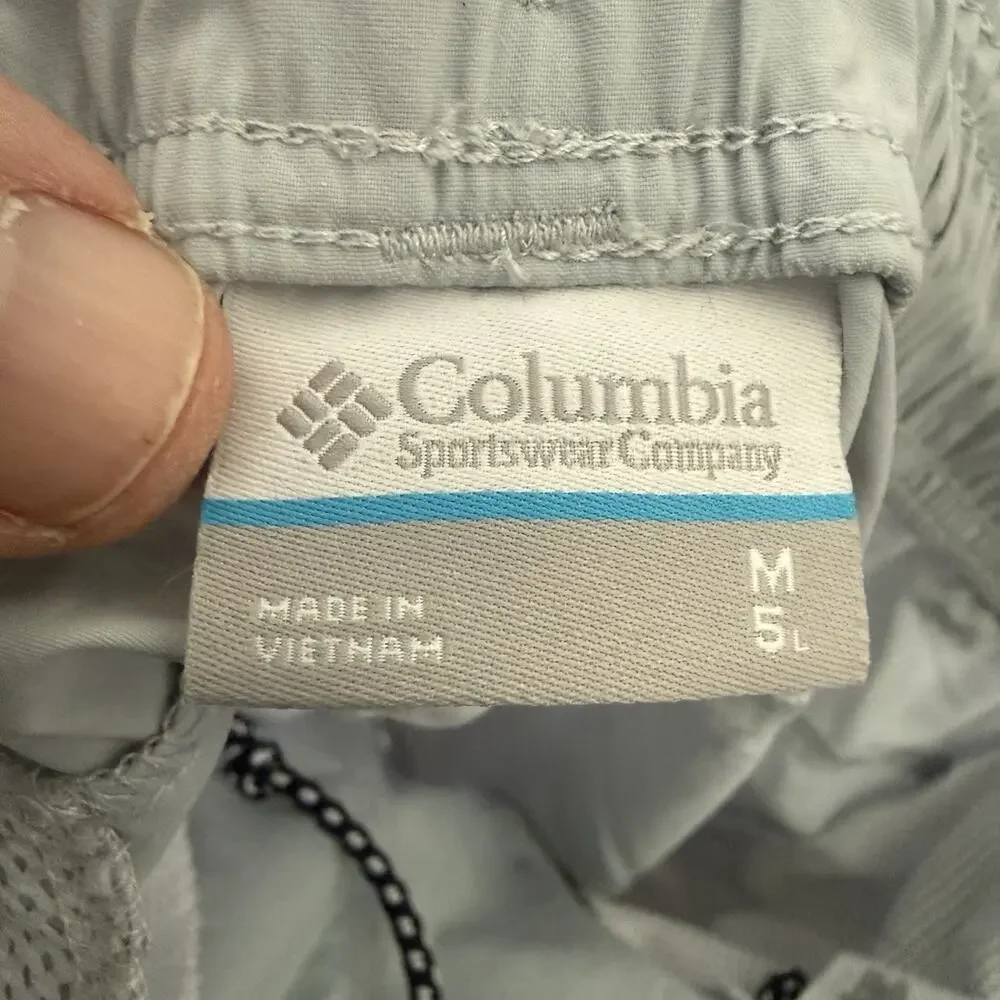 Columbia PFG Backcast Water Shorts Womens Medium Cirrus Gray 5” Inseam Nylon